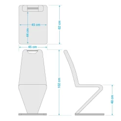 Chaise Cantilever Amanda II -Meubles Soldes Boutique 1000063648 201013 14332700045 SKETCH DETAILS P000000001000063648 sketch