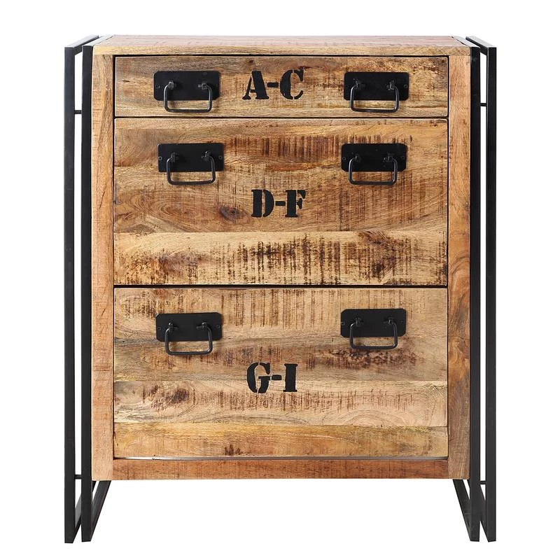 Meuble à Chaussures En Bois Massif Iron 3 Meuble à Chaussures En Bois Massif Iron – Image 3