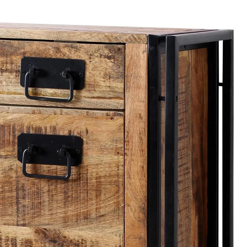 Meuble à Chaussures En Bois Massif Iron 4 Meuble à Chaussures En Bois Massif Iron – Image 4