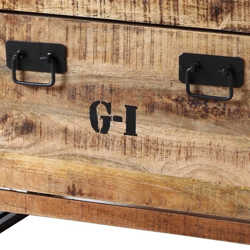 Meuble à Chaussures En Bois Massif Iron 6 Meuble à Chaussures En Bois Massif Iron – Image 6