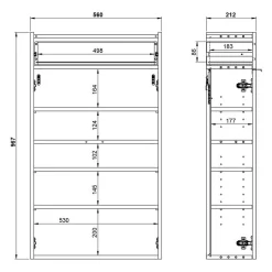 Meuble à Chaussures Ameca 56 Cm -Meubles Soldes Boutique 1000383149 230418 500 SKETCH DETAILS P000000001000383149 sketch