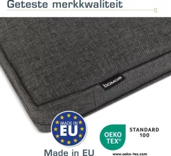 Bomoe Ilano - Coussin D'assise Lounge Plein Air 50x50cm - Coussin De Jardin épaisseur 8cm, Lavable & Protection UV - Anthracite -Meubles Soldes Boutique 1200x1097 1