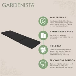Gardenista Coussin De Rechange Pour Chaise Longue De Jardin Allibert Keter Daytona En Rotin Inclinable Coussin De Mobilier D'extérieur Résistant à L'eau Et Léger En Fibre Rembourrée Hypoallergénique, Zwart -Meubles Soldes Boutique 1200x1198 2