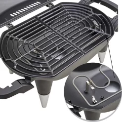 NATERIAL - Grill électrique HYPERION - 2200W - 8 Personnes - H. 49 Cm X L. 76,5 Cm X L. 43 Cm - Acier - Zwart - BBQ Grill électrique - Balcon Grill électrique -Meubles Soldes Boutique 1200x1200 24
