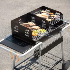 NATERIAL - Barbecue à Charbon ICARUS - Chariot 10 Personnes - H.92 X L.110 X P.61 Cm - Acier Peint - Zwart - BBQ Angulaire Sans Couvercle -Meubles Soldes Boutique 1200x1200 29