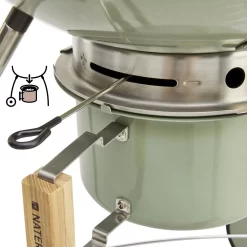 NATERIAL - Barbecue à Charbon PHOENIX BETA II - 8 Personnes - Ø 57 Cm - H. 108 Cm - Acier émaillé - Vert - Kogelbarbecue -Meubles Soldes Boutique 1200x1200 45