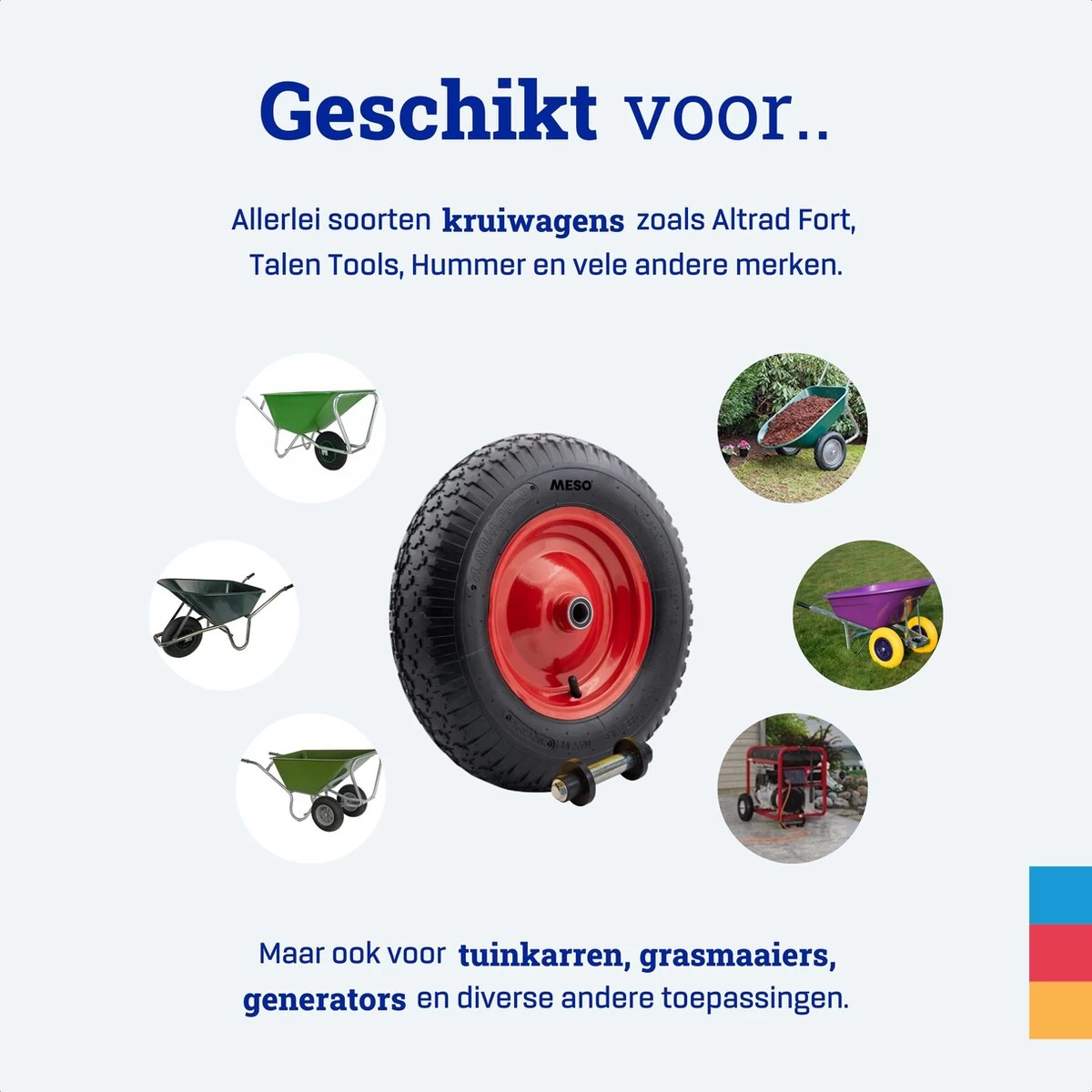 MESO Roue De Brouette Pneumatique - 4.80/4.00-8 - Pneu En Caoutchouc - Roue Avec Axe 130mm - Pneu De Brouette 4.80/400 Pour Brouette 8 MESO Roue De Brouette Pneumatique - 4.80/4.00-8 - Pneu En Caoutchouc - Roue Avec Axe 130mm - Pneu De Brouette 4.80/400 Pour Brouette – Image 8
