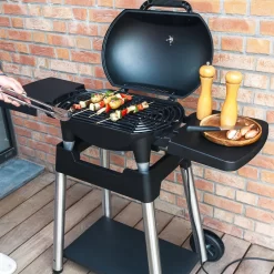 NATERIAL - Grill électrique HYPERION - 2200W - 8 Personnes - H. 98,9 Cm X L. 114,6 Cm X L. 56,5 Cm - Acier - Zwart - Grille Debout - Grille BBQ électrique -Meubles Soldes Boutique 1200x1200 9