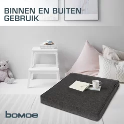 Bomoe Ilano - Coussin D'assise Lounge Plein Air 50x50cm - Coussin De Jardin épaisseur 8cm, Lavable & Protection UV - Anthracite -Meubles Soldes Boutique 1200x1200 92