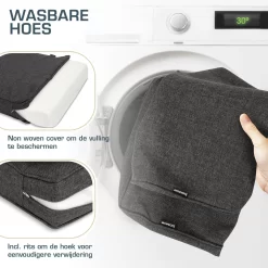 Bomoe Ilano - Coussin D'assise Lounge Plein Air 50x50cm - Coussin De Jardin épaisseur 8cm, Lavable & Protection UV - Anthracite -Meubles Soldes Boutique 1200x1200 94