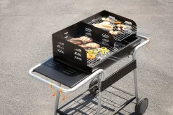 NATERIAL - Barbecue à Charbon ICARUS - Chariot 10 Personnes - H.92 X L.110 X P.61 Cm - Acier Peint - Zwart - BBQ Angulaire Sans Couvercle -Meubles Soldes Boutique 1200x800 6