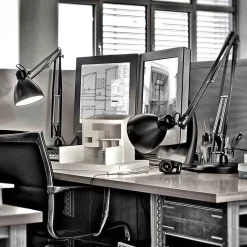 Luxo Lampe De Bureau L-1, Noir -Meubles Soldes Boutique 15Luxo HV