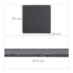 Plateau En Ardoise Carré Lot De 6 -Meubles Soldes Boutique 6095d79643b548eabe921139fb5975b2