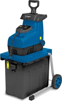Broyeur électrique Hyundai Whisper-Quiet 2800W - Broyeur De Jardin / Broyeur De Branches Pour Une épaisseur De Branche De 45 Mm - Avec Collecteur De 60 Litres