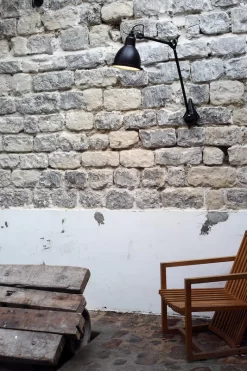 DCWéditions Applique Lampe Gras 222, Abat-jour Rond, Noir -Meubles Soldes Boutique N222 XL ambiance