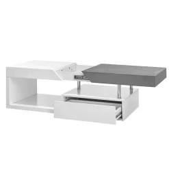 Table Basse Smithers -Meubles Soldes Boutique couchtisch smithers beton dekor weiss 5240692