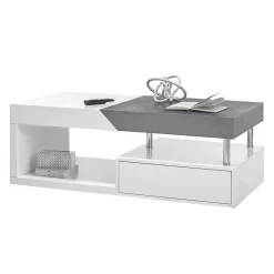 Table Basse Smithers -Meubles Soldes Boutique couchtisch smithers beton dekor weiss 5240696