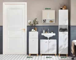 Armoire Salle De Bain BZR93-W -Meubles Soldes Boutique d3147750fb414f98b2ba38fec633b9ad