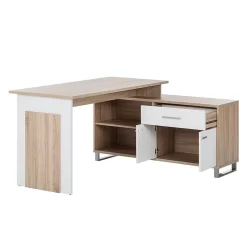 Bureau Maxim -Meubles Soldes Boutique schreibtisch maxim sonoma eiche dekor weiss 494737