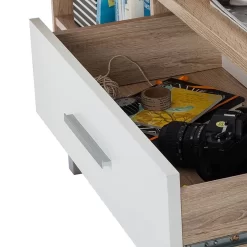 Bureau Maxim -Meubles Soldes Boutique schreibtisch maxim sonoma eiche dekor weiss 494738