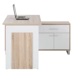 Bureau Maxim -Meubles Soldes Boutique schreibtisch maxim sonoma eiche dekor weiss 494744