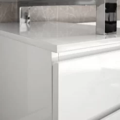 Bureau Paddington II -Meubles Soldes Boutique schreibtisch paddington hochglanz weiss lackiert mit 1 container 3375777