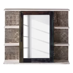 Armoire à Glace Goa White -Meubles Soldes Boutique spiegelschrank goa white akazie massiv mehrfarbig 4846984